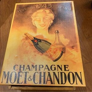 Champagne Art Print - Gold and Black